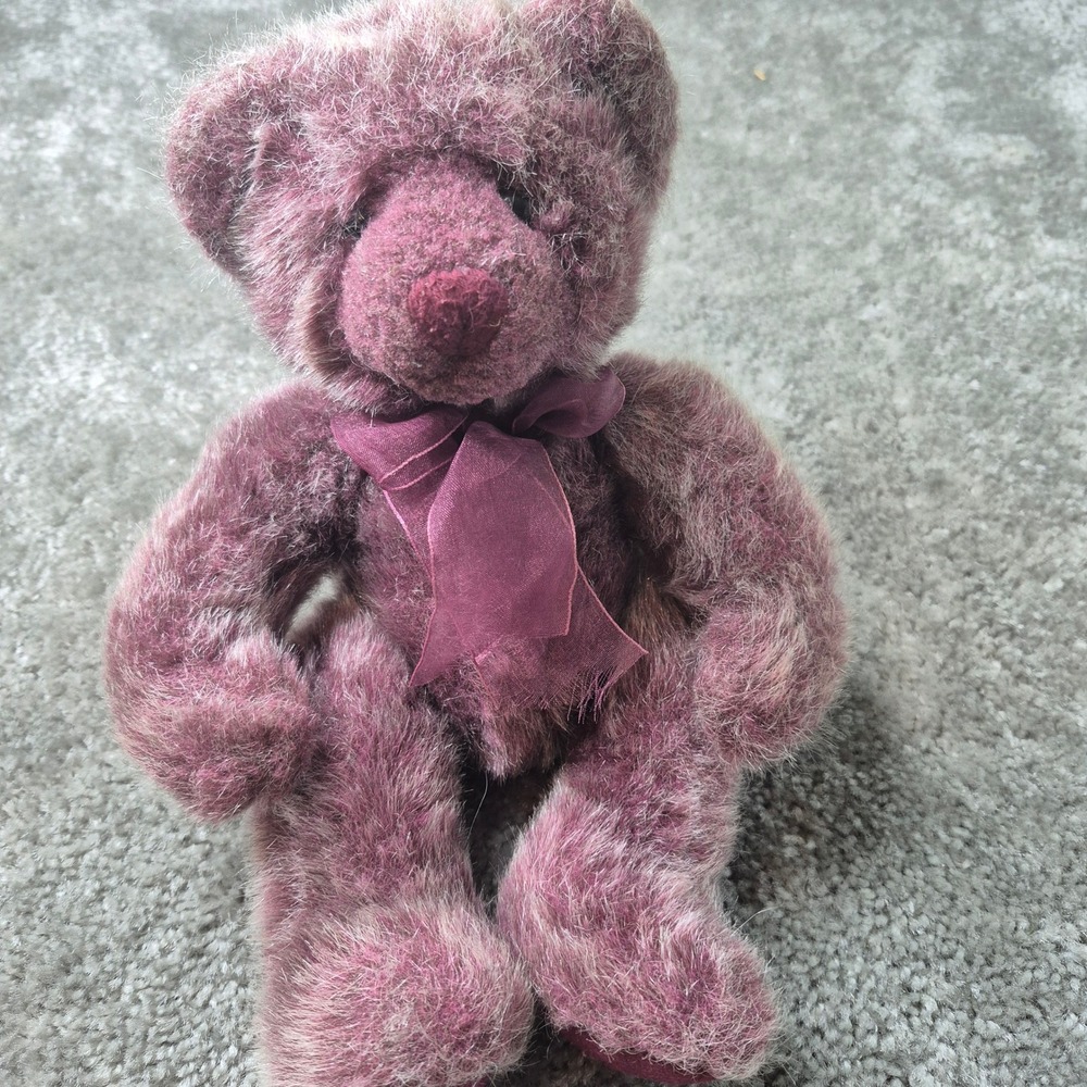 Russ Berrie Boysenberry Purple Frosted Plush Teddy Bear 12 Inch Vintage 9901
